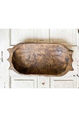 42-203-20 Handles Carved Bowl, Handmade