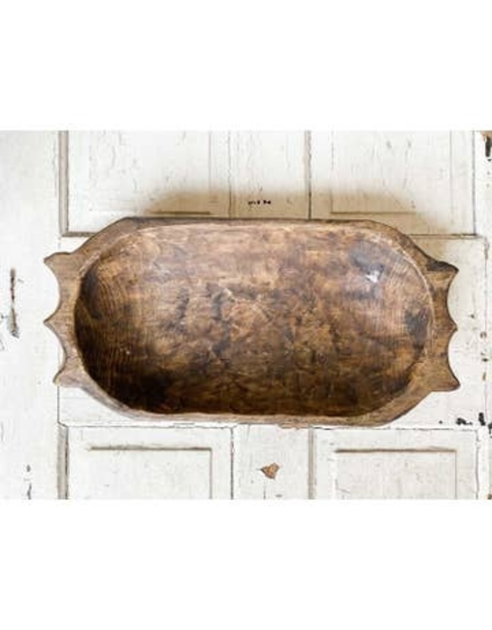 42-203-20 Handles Carved Bowl, Handmade