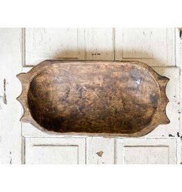 42-203-20 Handles Carved Bowl, Handmade