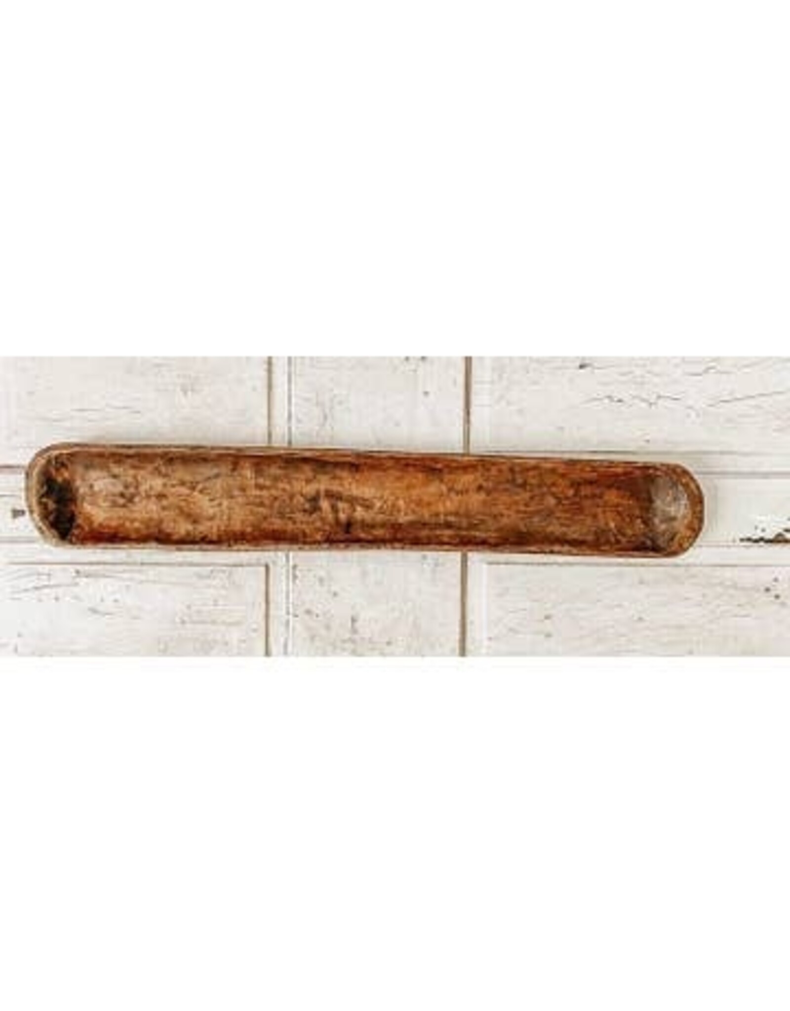 Long Bread Bowl, Candle Ready, Handmade #A - 7.5