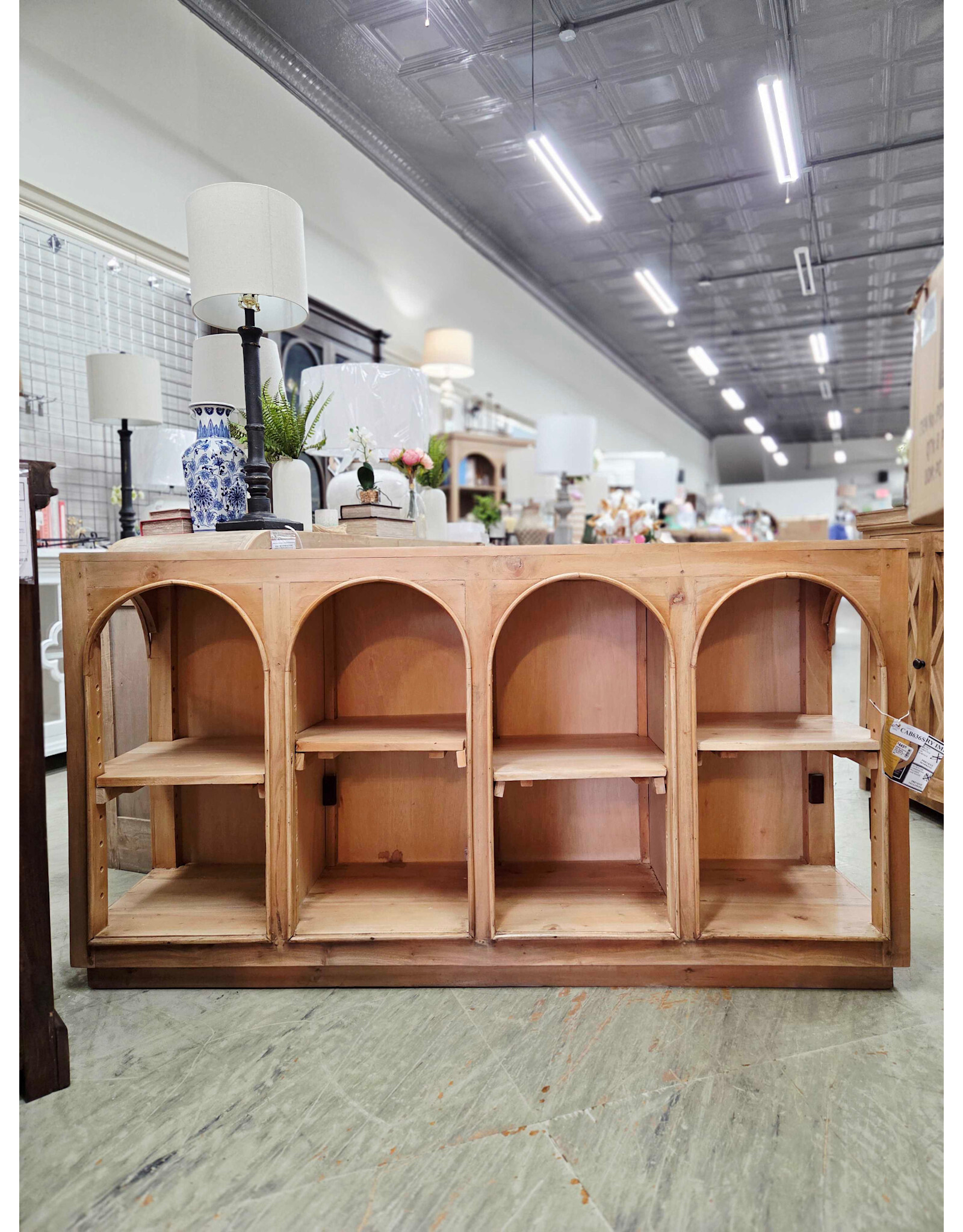 CAB636 Florence Open Display w/Adj Shelf 62.6x17.3x33.1"H