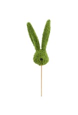 20.5in Furry Moss Bunny Pick Green