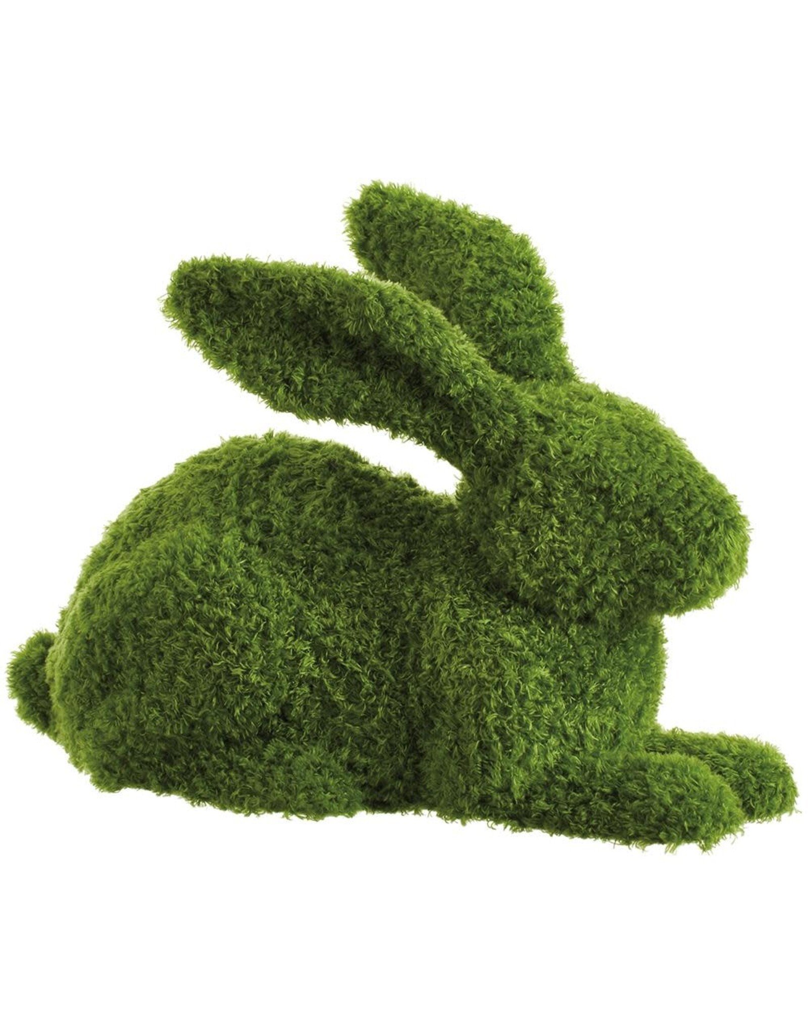 11.5in Moss Covered Bunny Green