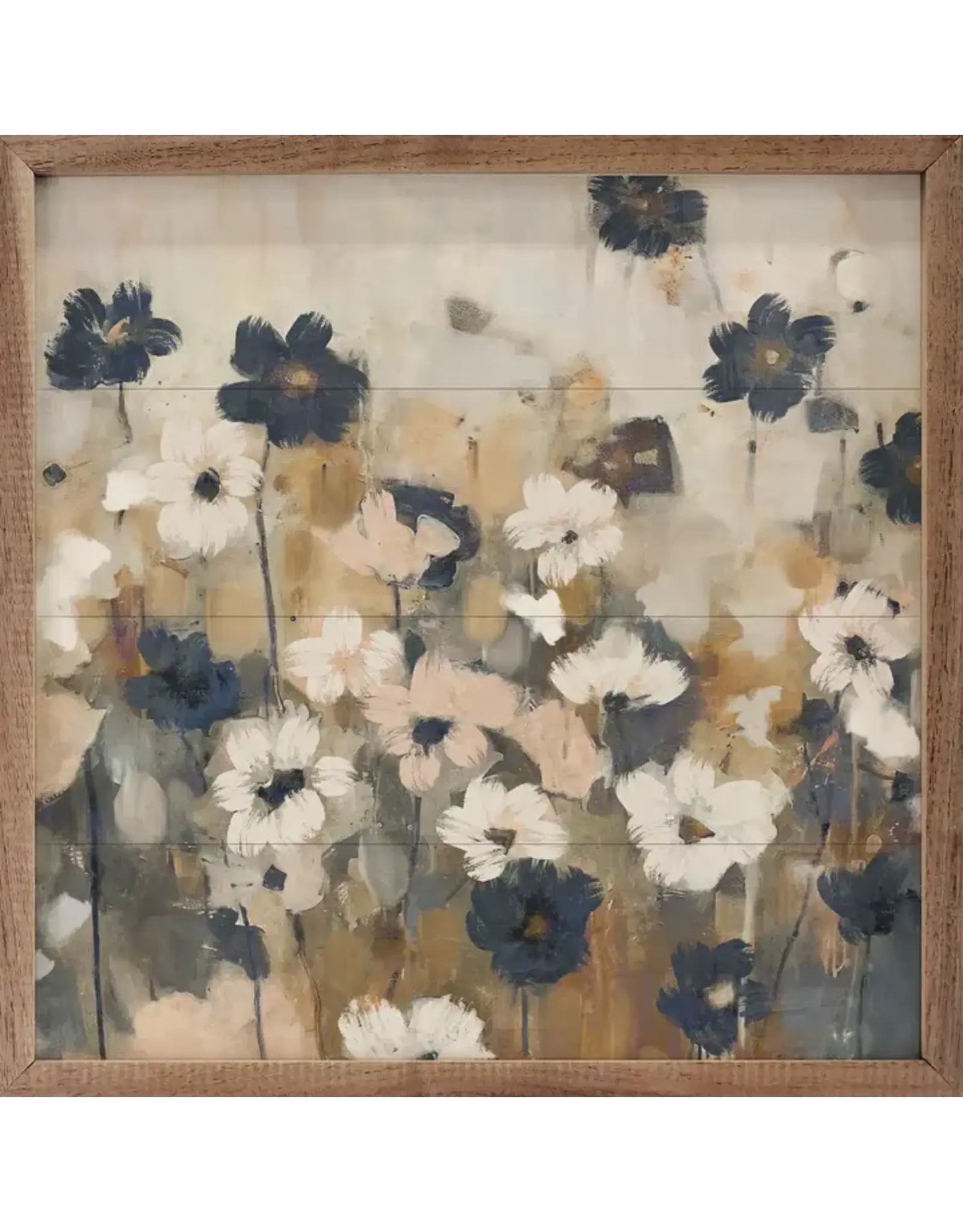 Abstracted Florals 2 Blue By Nina Blue 16x16