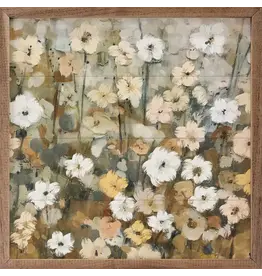 Abstracted Florals 3 Neutral By Nina Blue 16x16