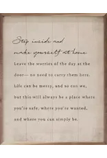 Step Inside Make Yourself At Home 16x20 White