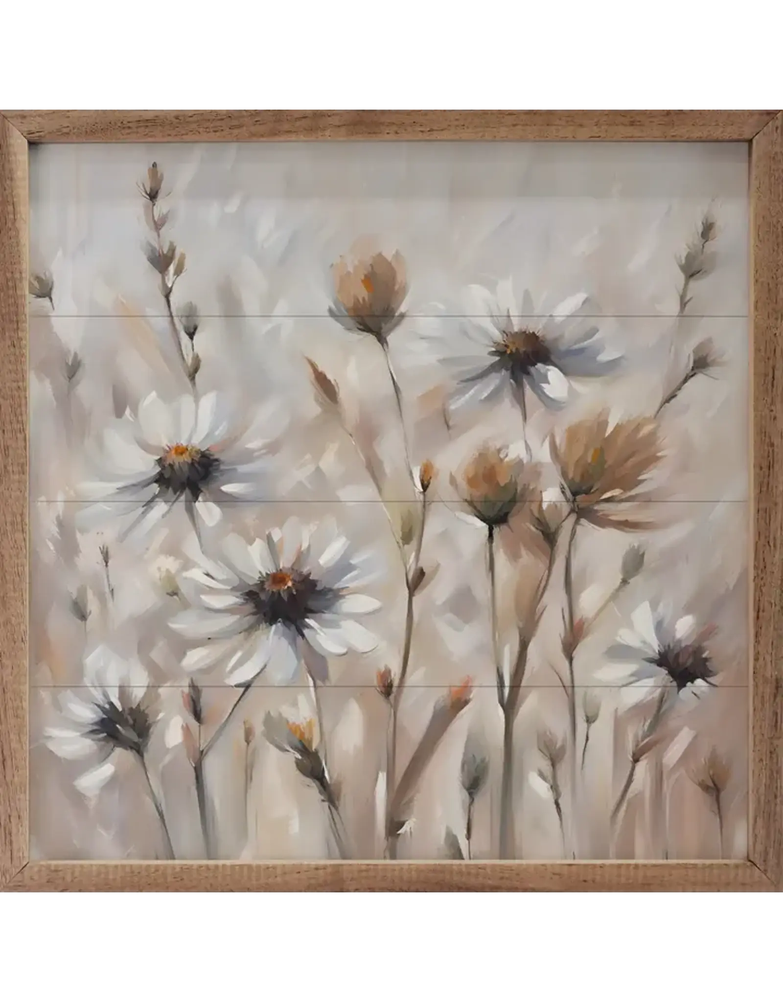 Neutral Daisy Field 12x12