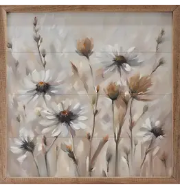 Neutral Daisy Field 12x12