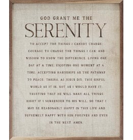 God Grant Me Serenity 16x20 White