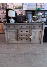CAB552SO Credenza 6drw 2GD w/Espag 74x22x39.3"H Driftwood
