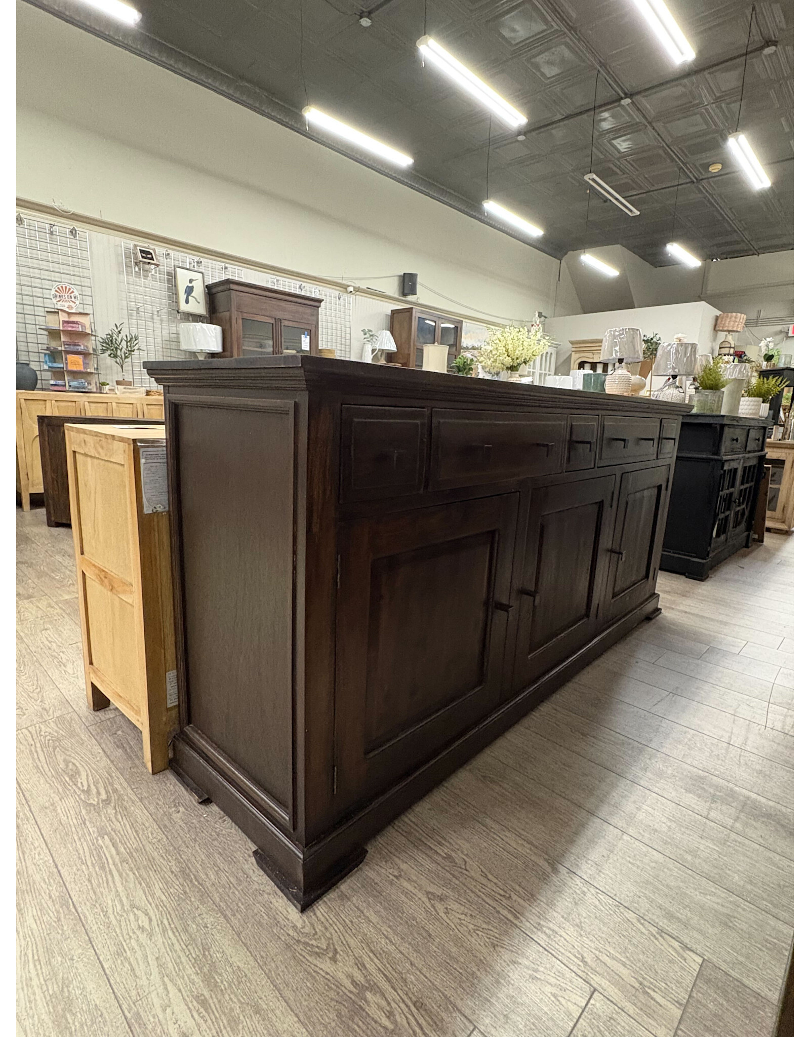 CAB546 Oversized Credenza 3Doors 5Drw w/RG 86.6x21.6x39.2"H