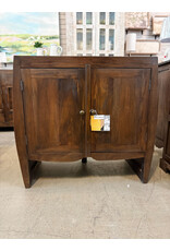 CAB664 Claremont End Table 2pnl drs w/aj shf 37.18.1x34.5"H