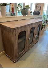 Console w/ 3 Glass Doors 56-1/2 x 17-3/4 x 34-3/4