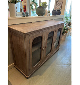 Console w/ 3 Glass Doors 56-1/2 x 17-3/4 x 34-3/4