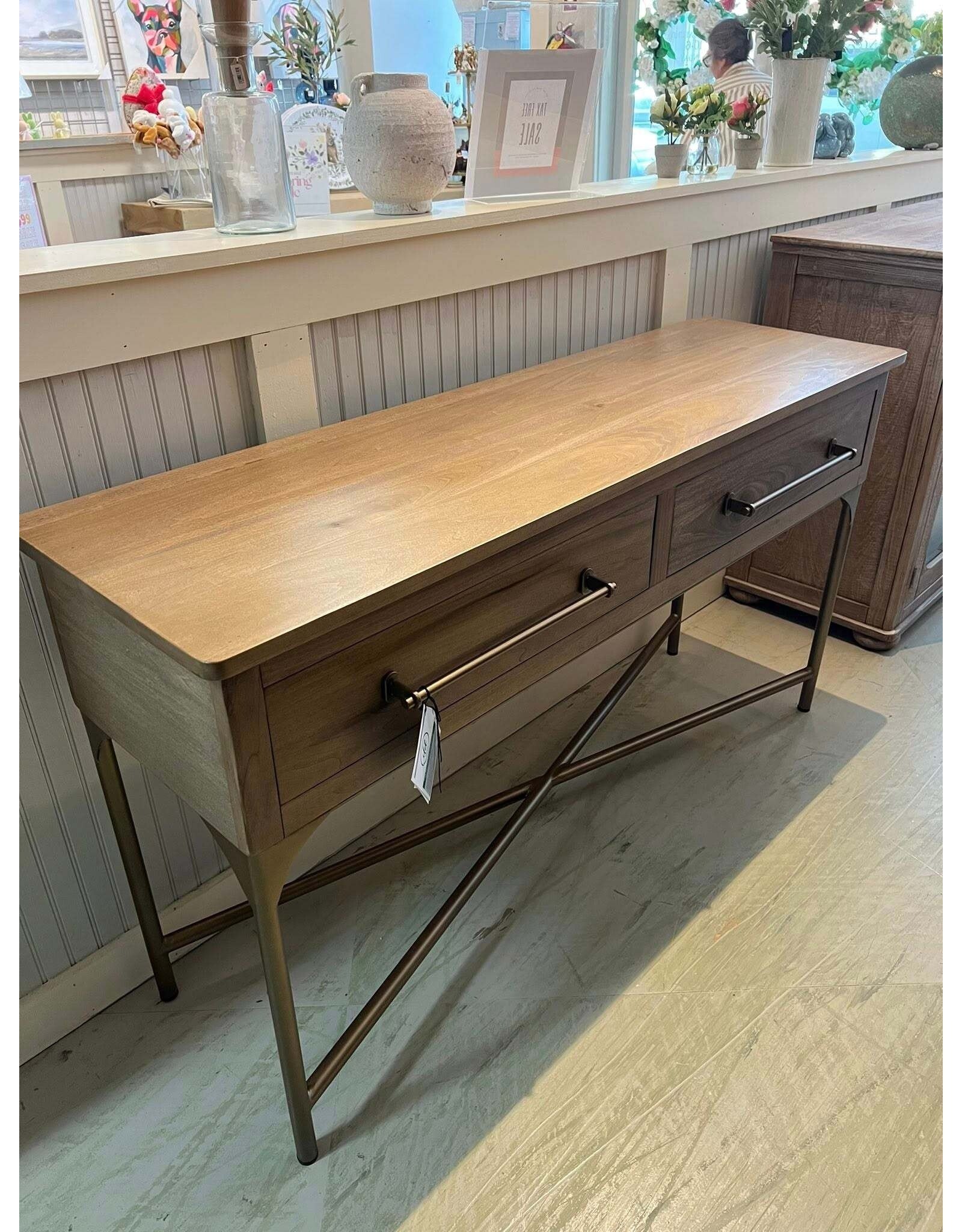 Metal Base Sofa Table 55 x 16-1/2 x 30