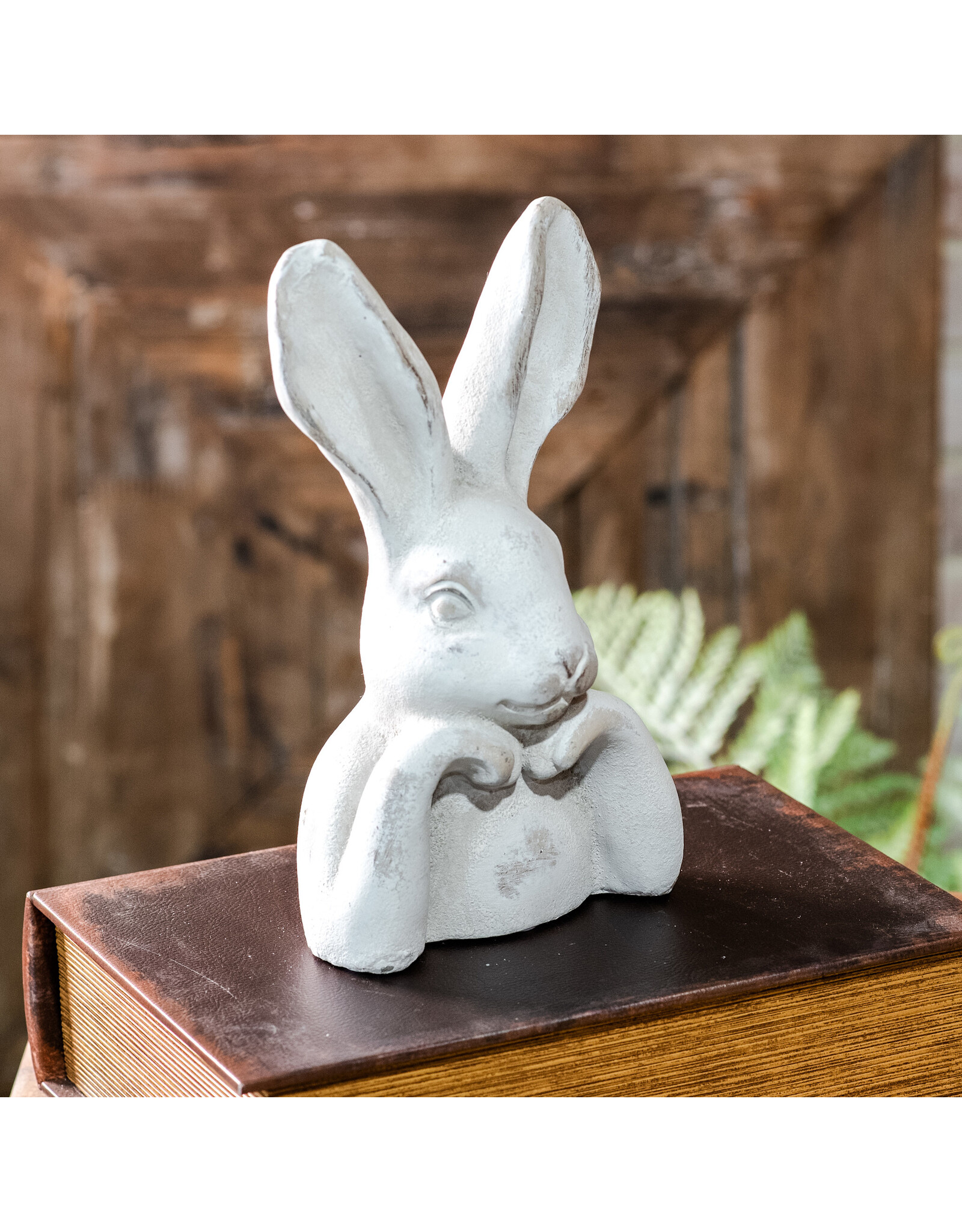 9"H White Peter Rabbit Decor
