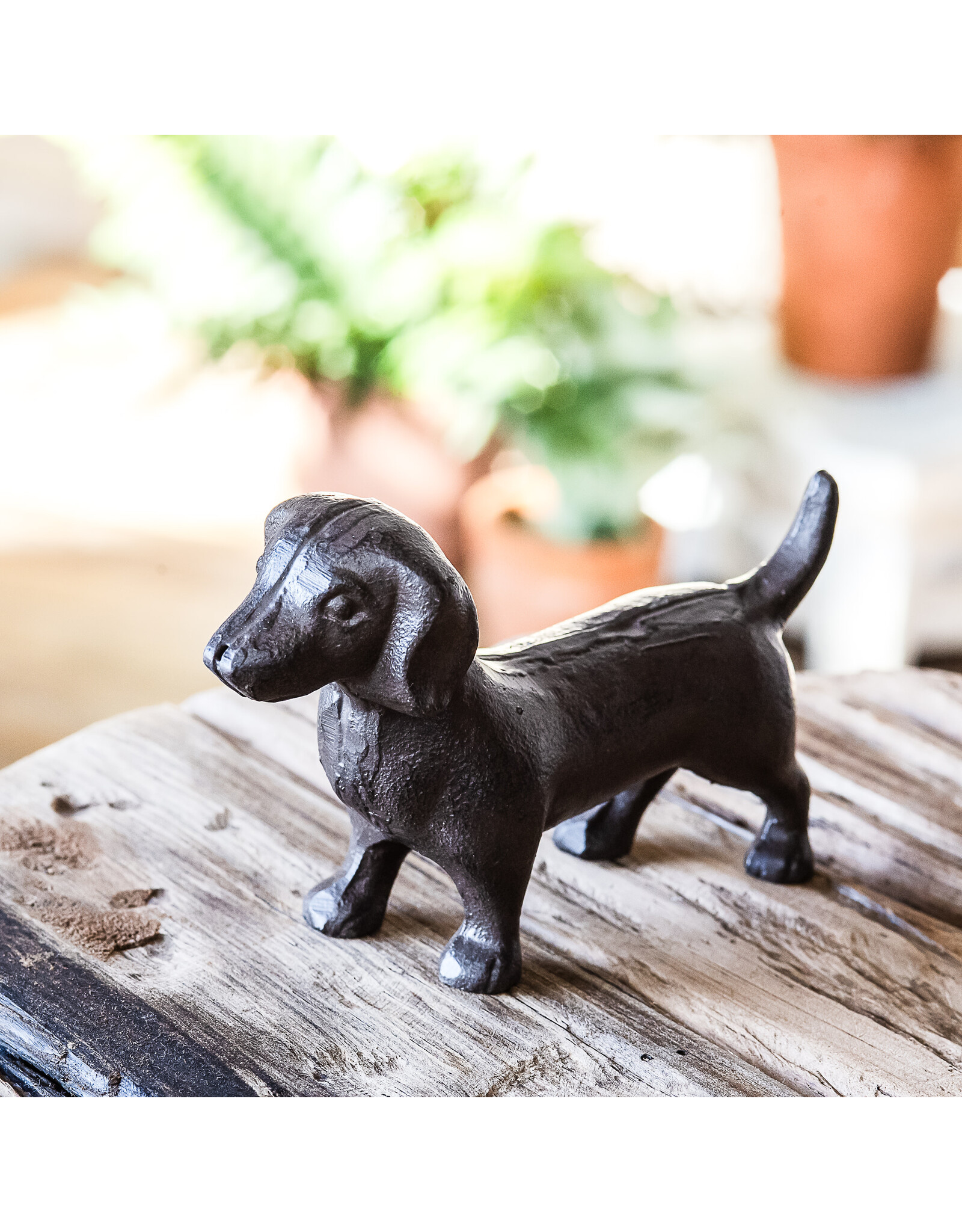 5" Brn. Dachshund Decor