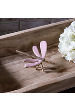 Gold/Pink Metal Dragonfly