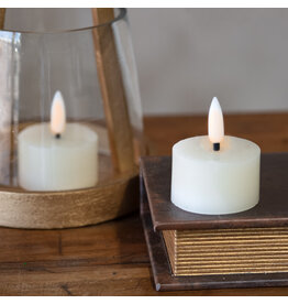 S/2 Cream Tealight LED Candles