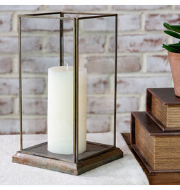 10.5"H Aged Antique Glass Displayer