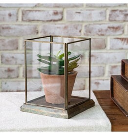7.5"H Aged Antique Glass Displayer