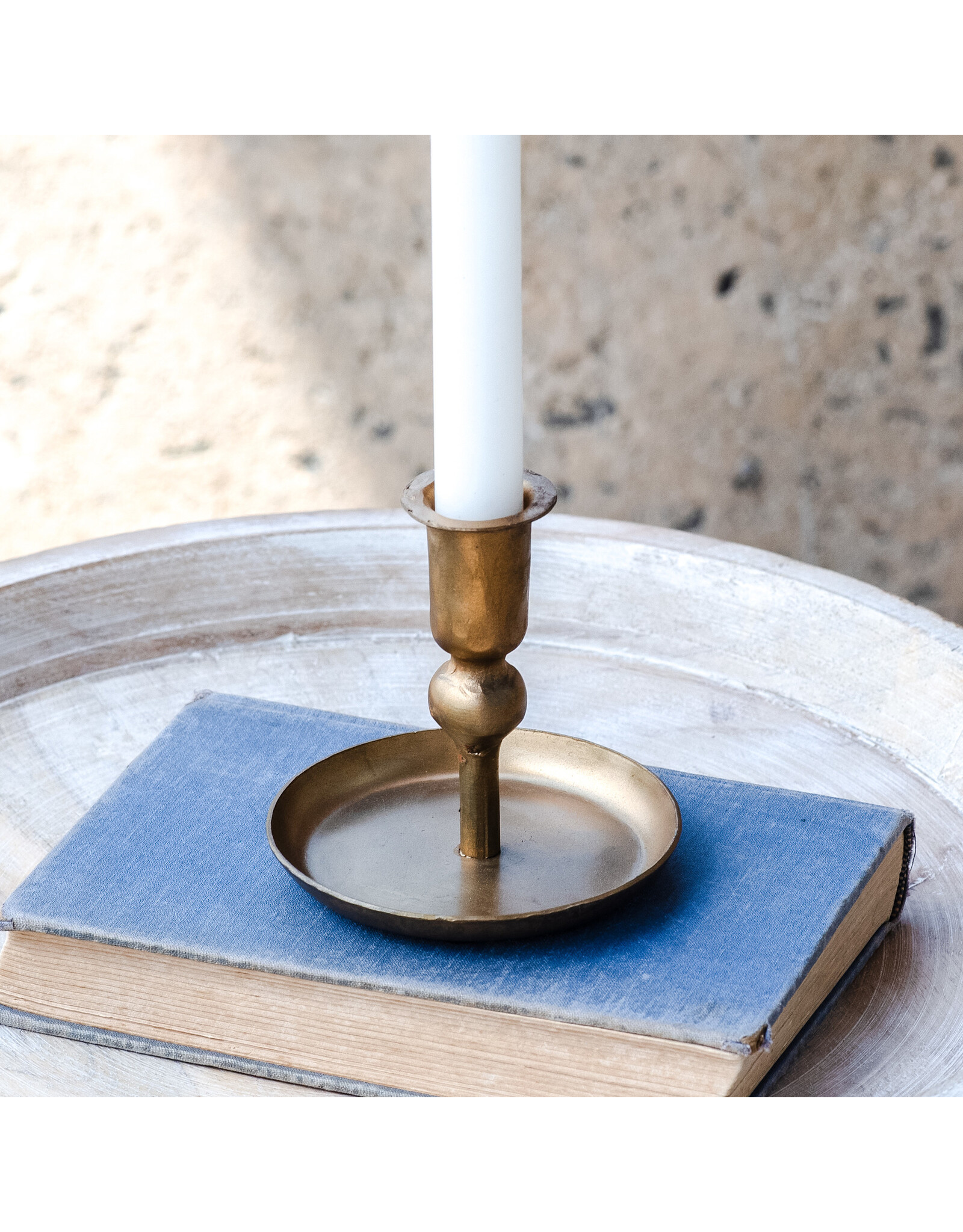Mini Gold Plate Candle Holder