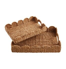 Scallop Woven Tray Small