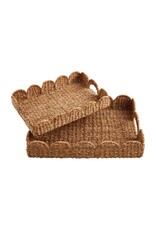 Scallop Woven Tray Large