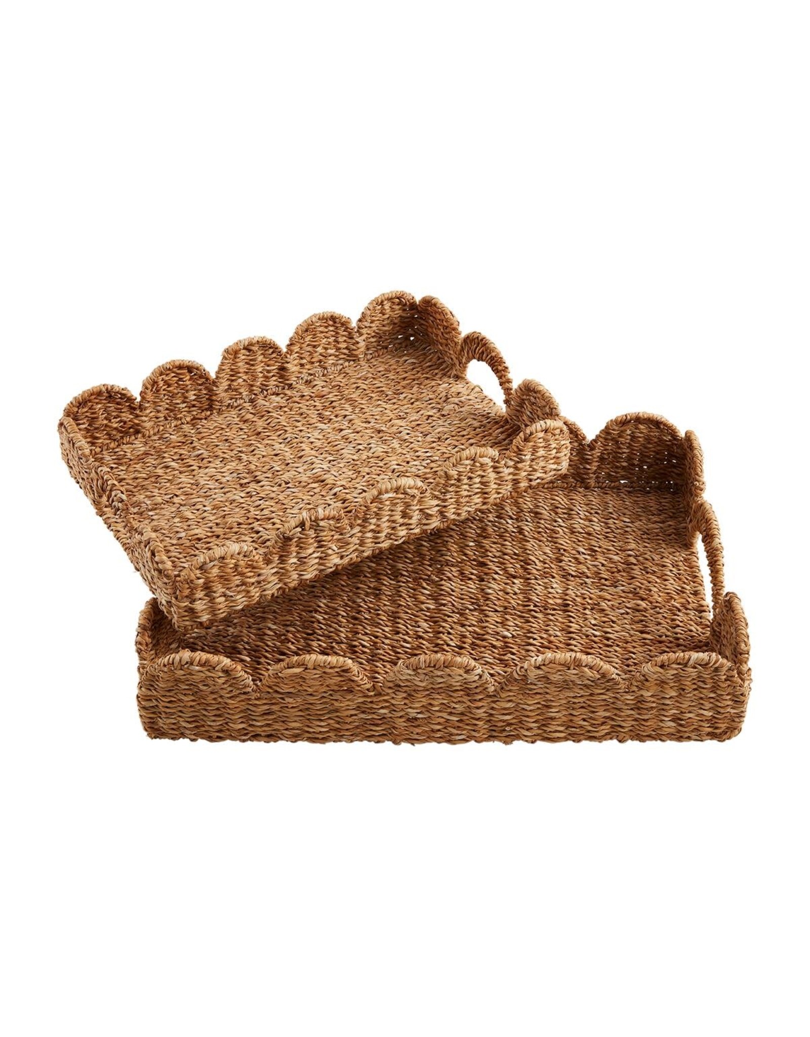 Scallop Woven Tray Large