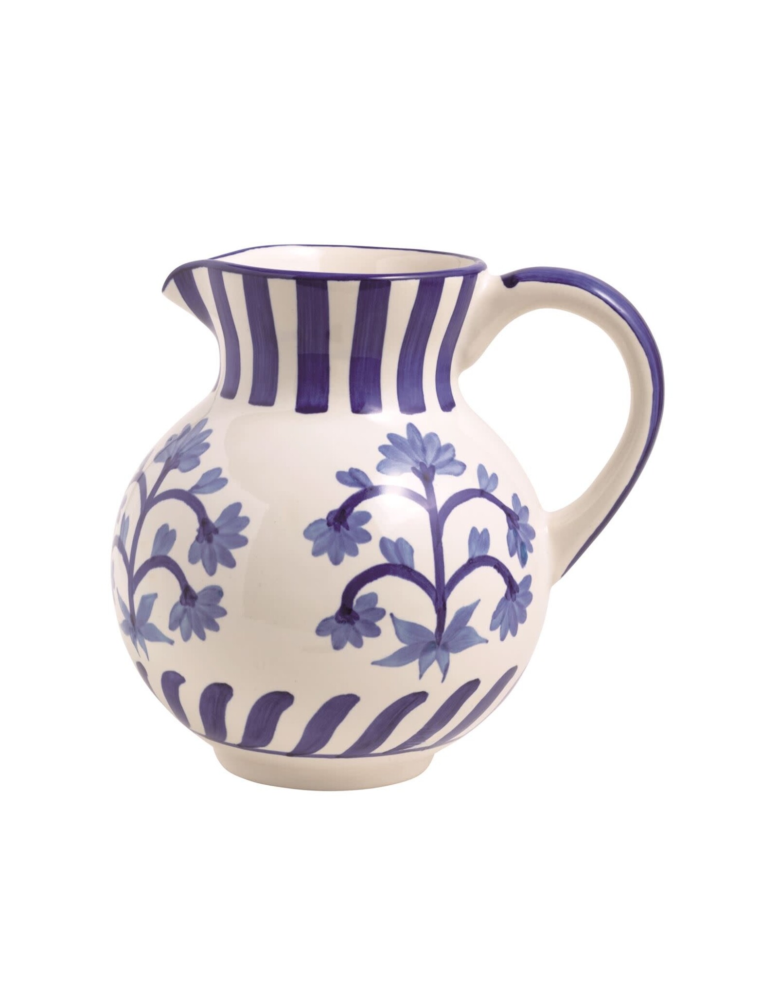 BLUE FLORAL PITCHER