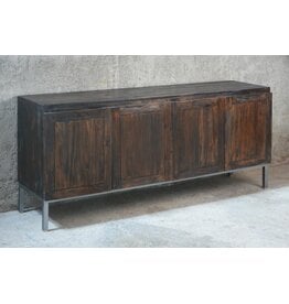 CAB069 Old World Sideboard 4Dr Tea Brown
