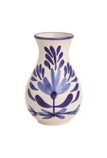 MEDIUM BLUE FLORAL BUD VASE
