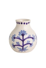 Small Blue Floral Bud Vase