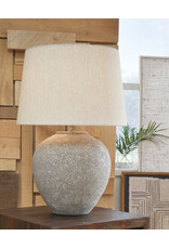 METAL TABLE LAMP Dreward Distressed Gray