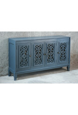 CAB1241 Glazed Credenza 4gd Uniq Moulding 60.8x14.3x35.3"H
