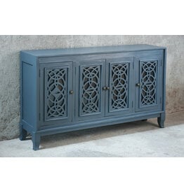 CAB1241 Glazed Credenza 4gd Uniq Moulding 60.8x14.3x35.3"H