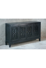 CAB1241 Glazed Credenza 4gd Uniq Moulding 60.8x14.3x35.3"H