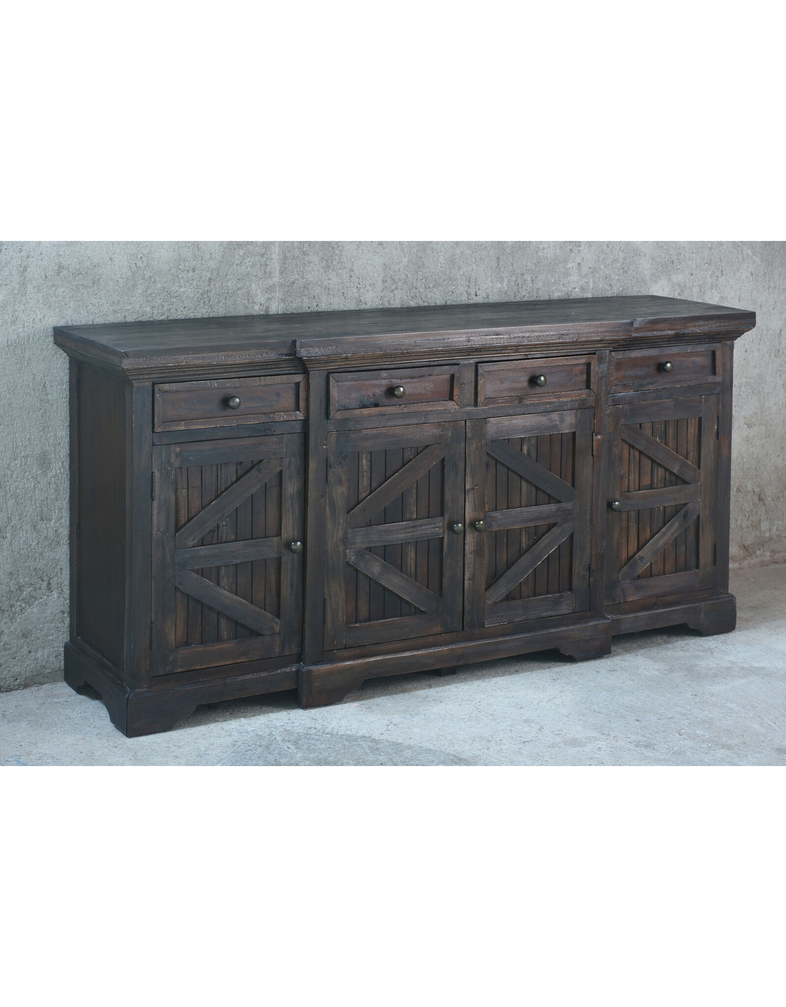 CAB1753 Media Sideboard 4 dr 4 DRW W/RG 70.8x18.5x35.3