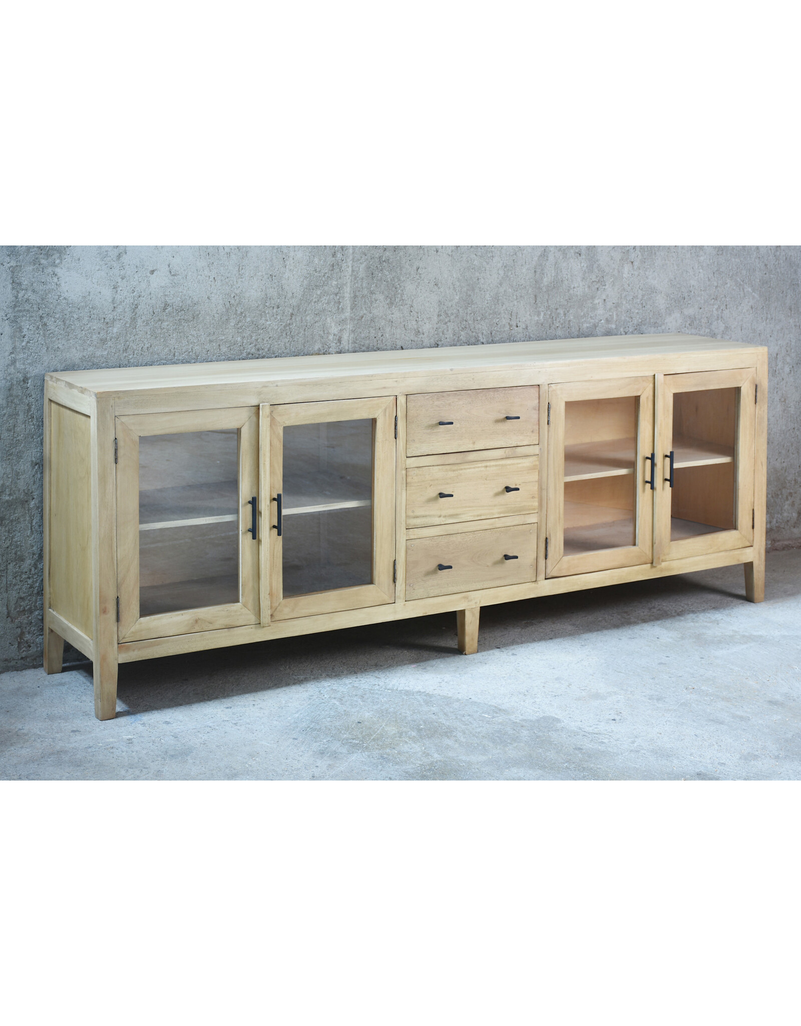 CAB375 Sideboard 4GD 3Drw w/RG 86.6x18.1x33.8"H