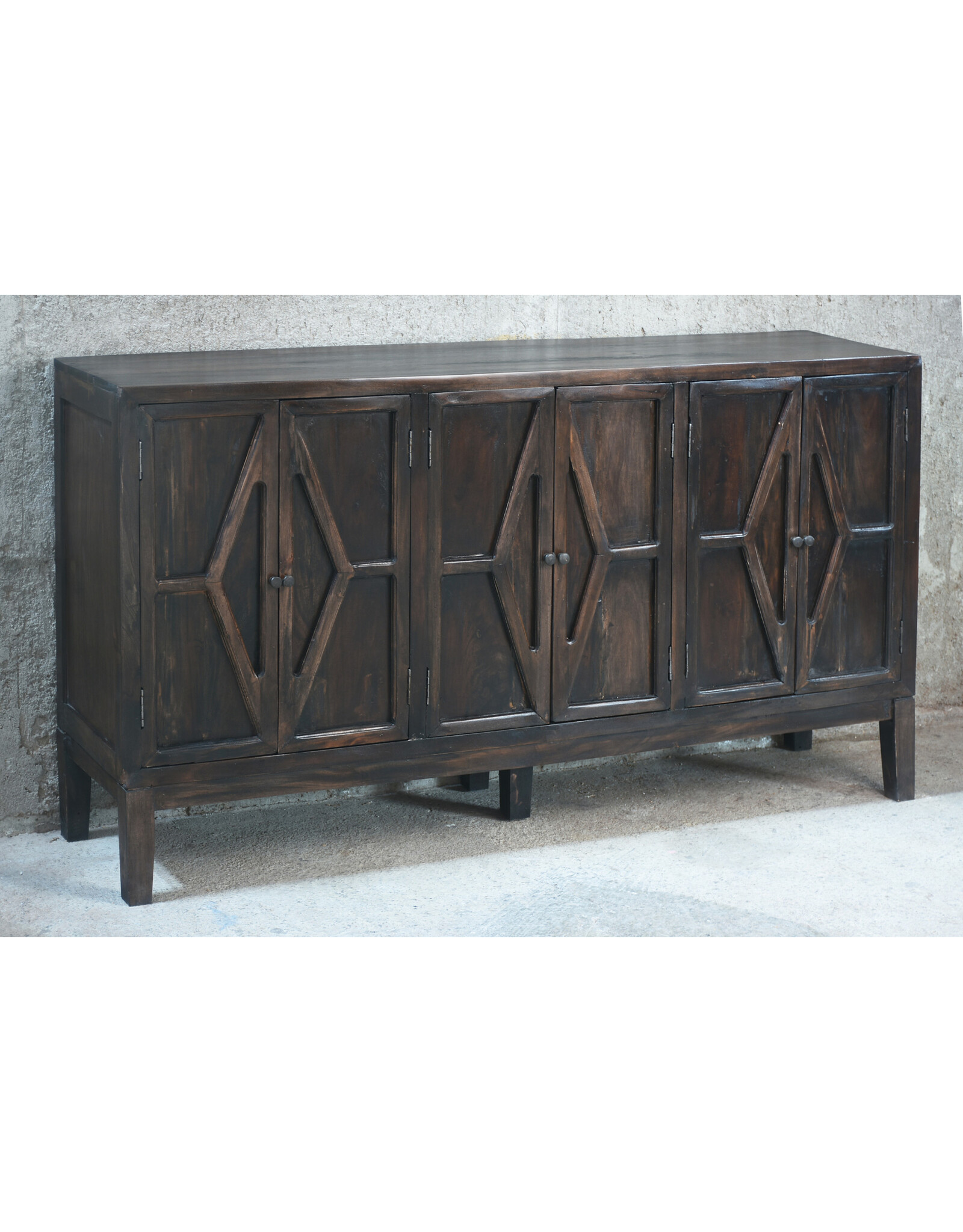 CAB1054 Credenza /Moulded design 3drs 59.8x14.6x35.8"H