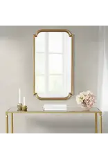 MP95F-0318 Gold Scalloped Wood Wall Mirror