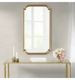 MP95F-0318 Gold Scalloped Wood Wall Mirror