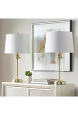 5DS153-1157 Clear Glass Base Lamp, Gold