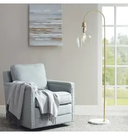 MP154-0200 Bell-Shaped Gold Base Floor Lamp