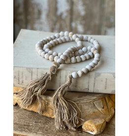MX8381 Tassel Tied Garland | White Wash