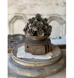 XY5388 7" Shimmer Pine Cone Half Sphere