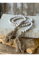 MX8381 Tassel Tied Garland | White Wash