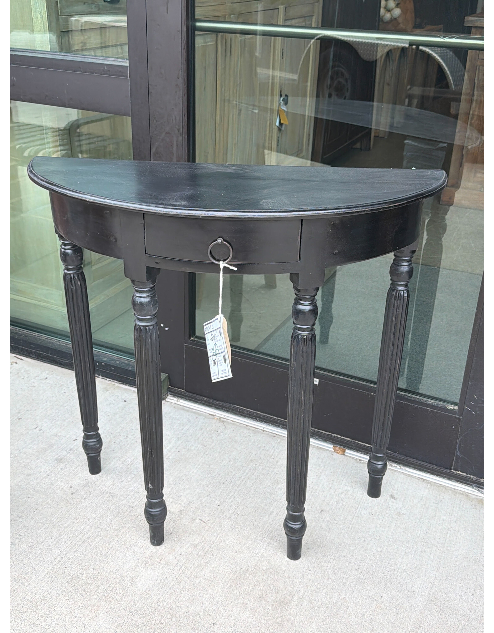 TAB2272 Half Moon table 31.5x9.8x29.8"H