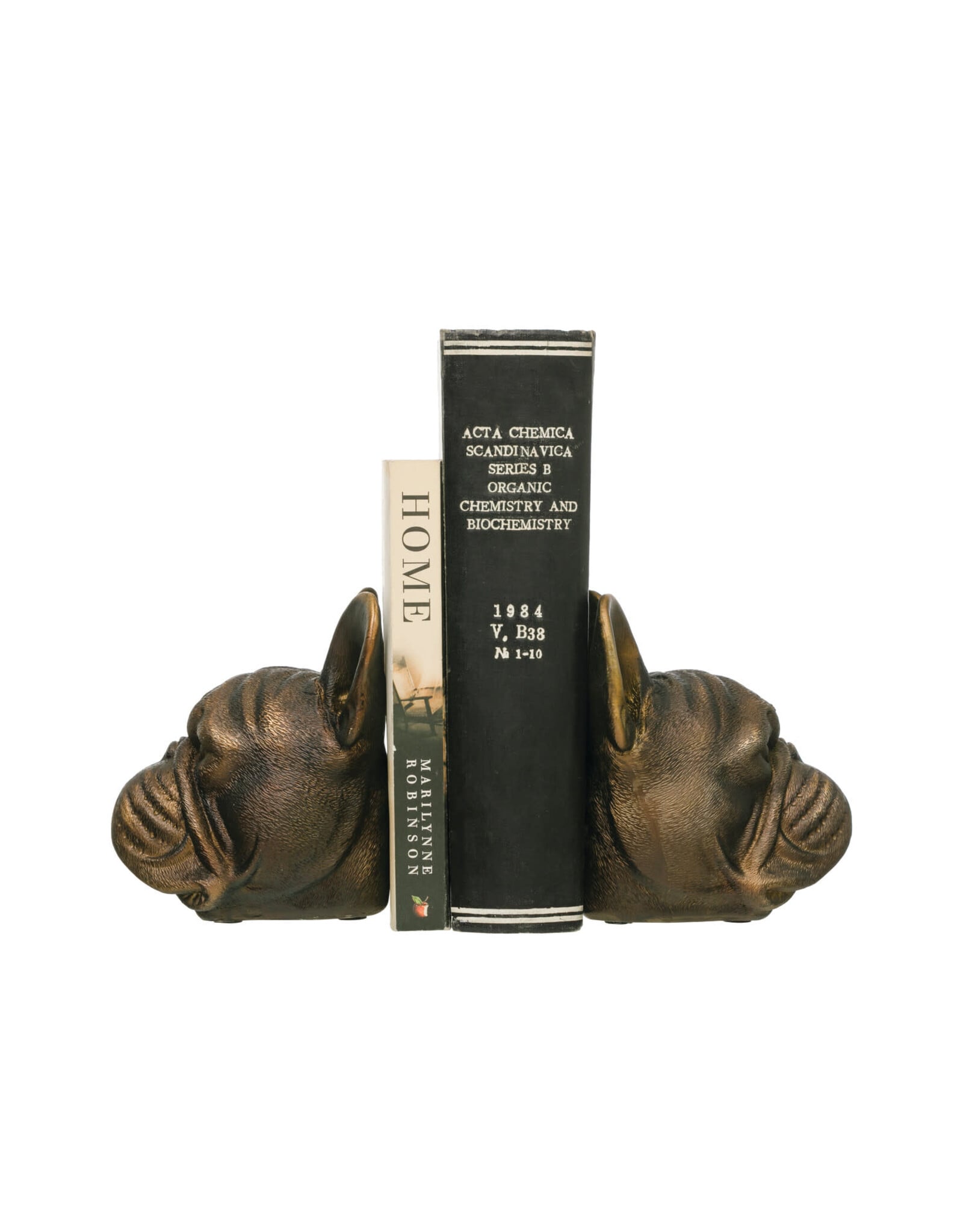 DF3346 4-3/4"L Dog Head Bookends, Bronze (SET OF 2)