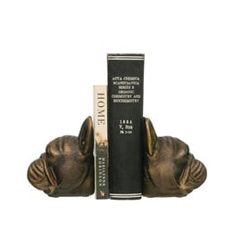 DF3346 4-3/4"L Dog Head Bookends, Bronze (SET OF 2)